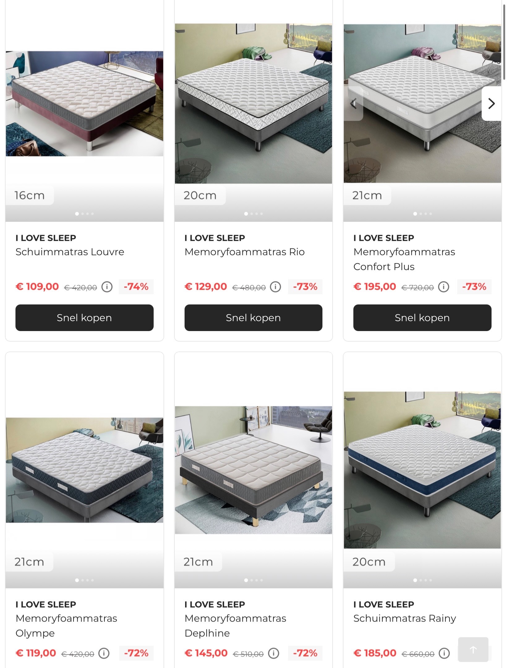 i love sleep matrassen -74%