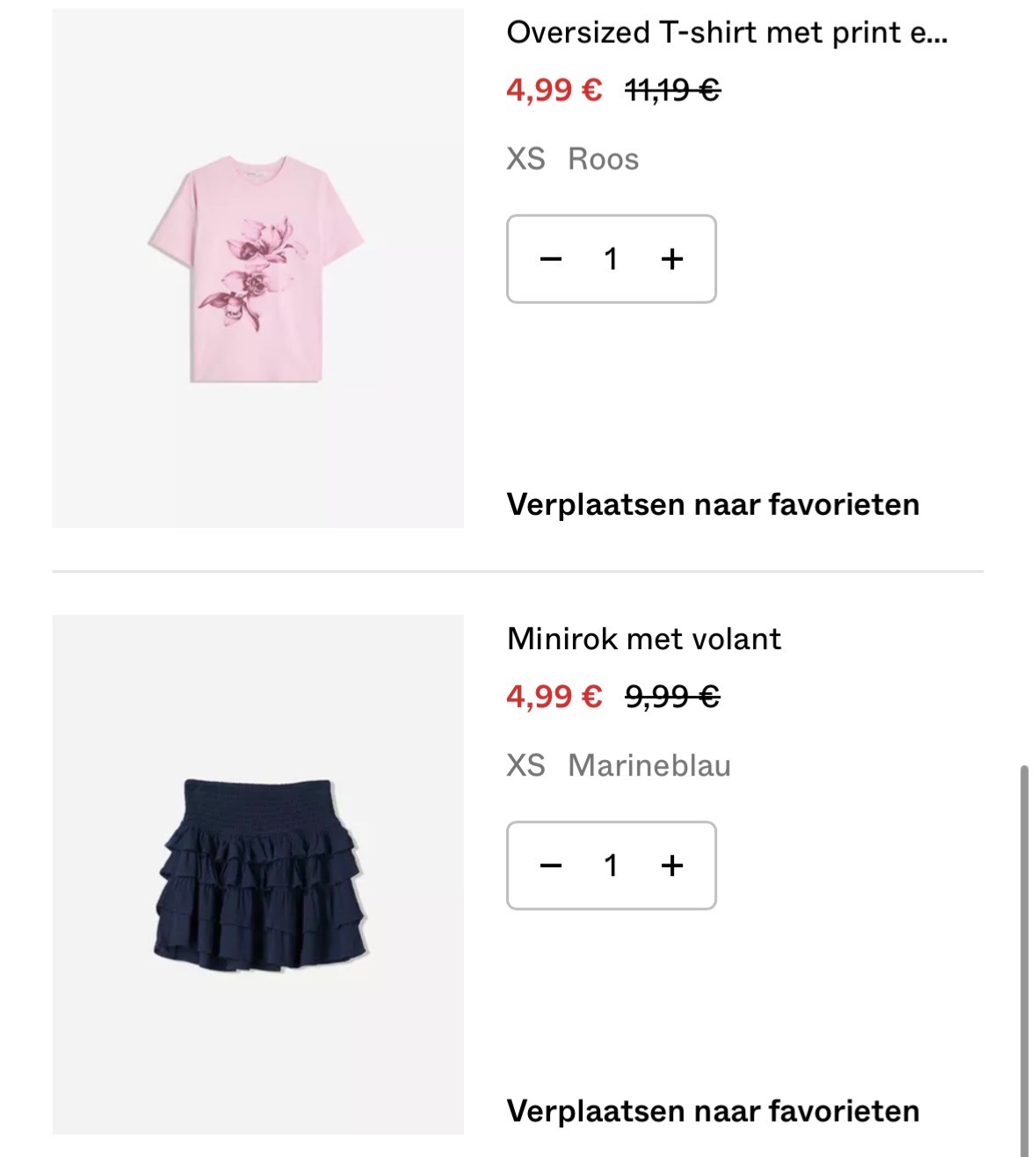 Sale bij Bershka