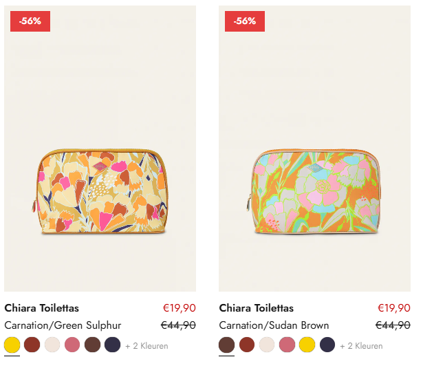 Chiara Toilettas met 56% korting 🌸