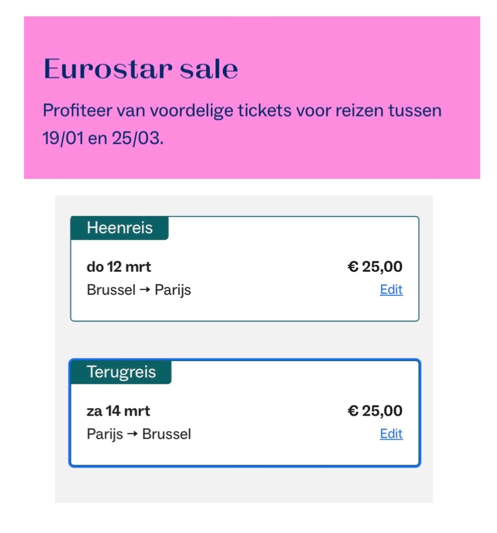 Eurostar sale