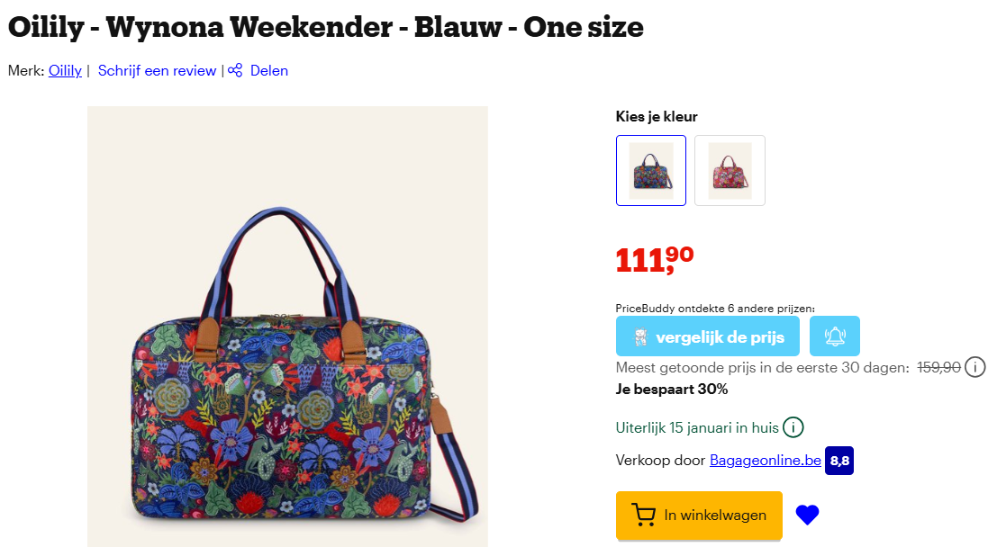 -30% Oilily Wynona Weekendtas, blauw