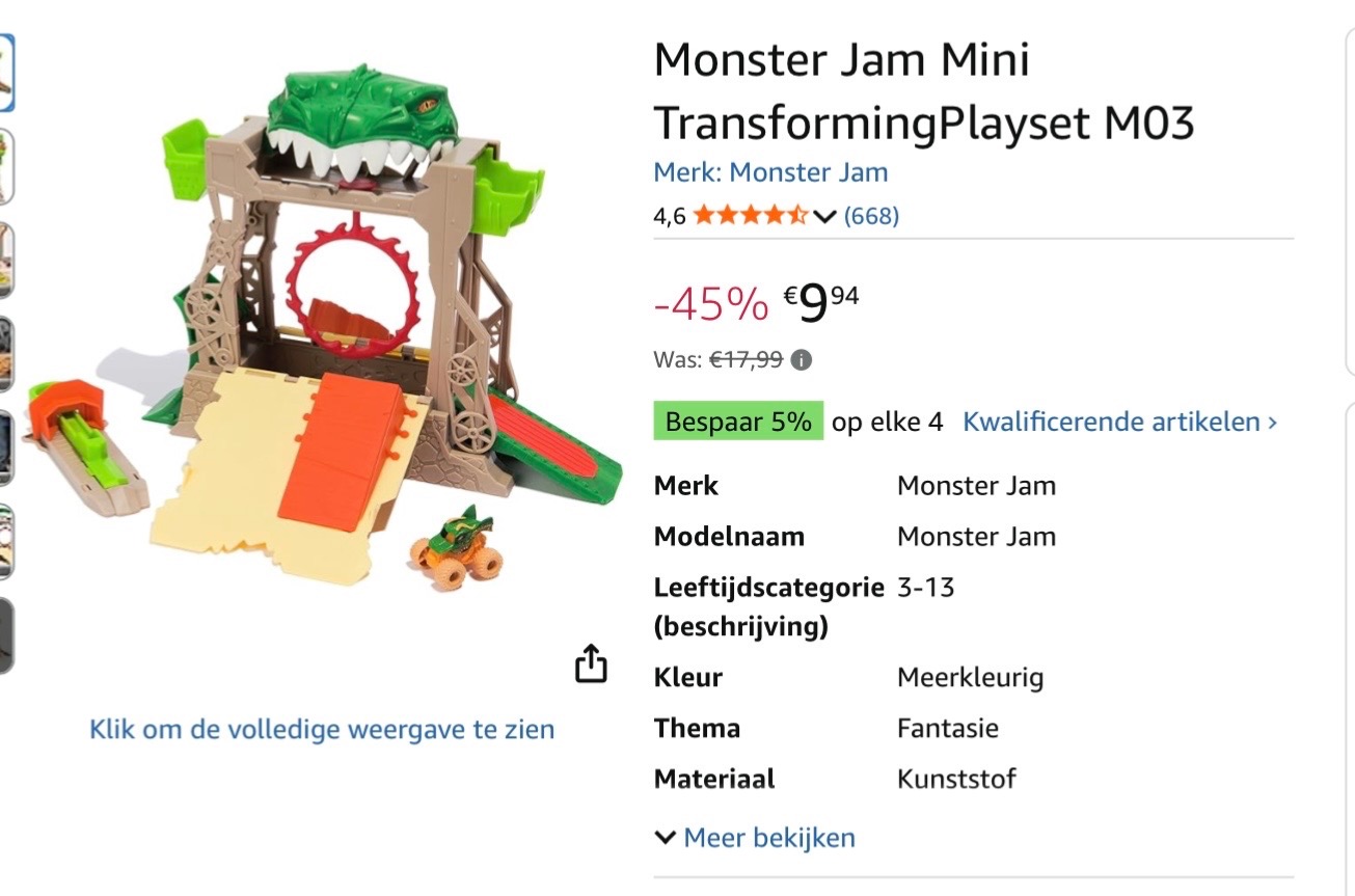 Monster Jam Mini TransformingPlayset M03 -45%