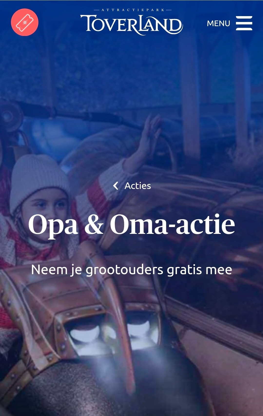 Gratis inkom voor grootouders bij Toverland 🎢