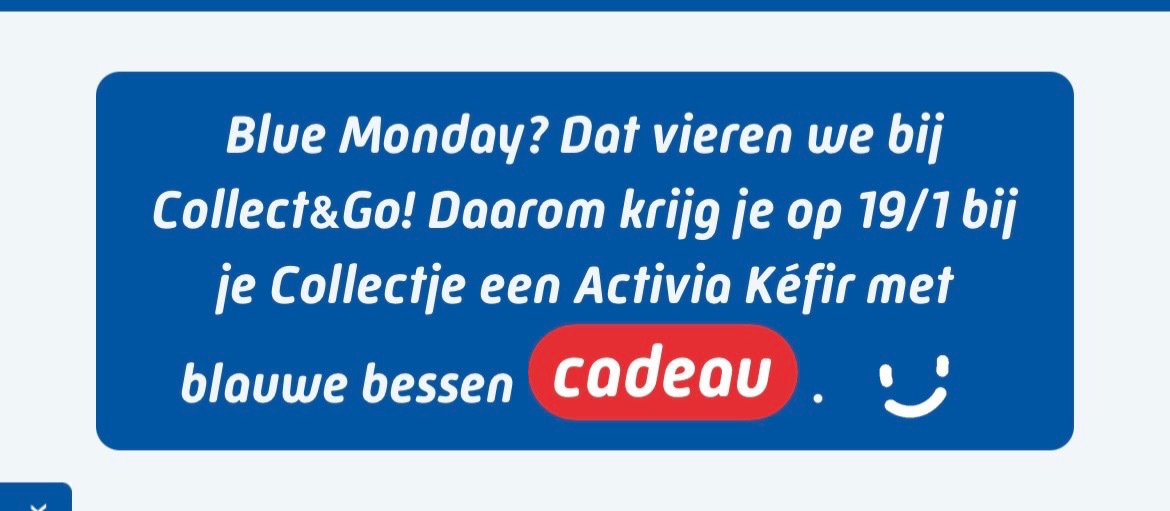 Collect en go trakteert voor blue monday