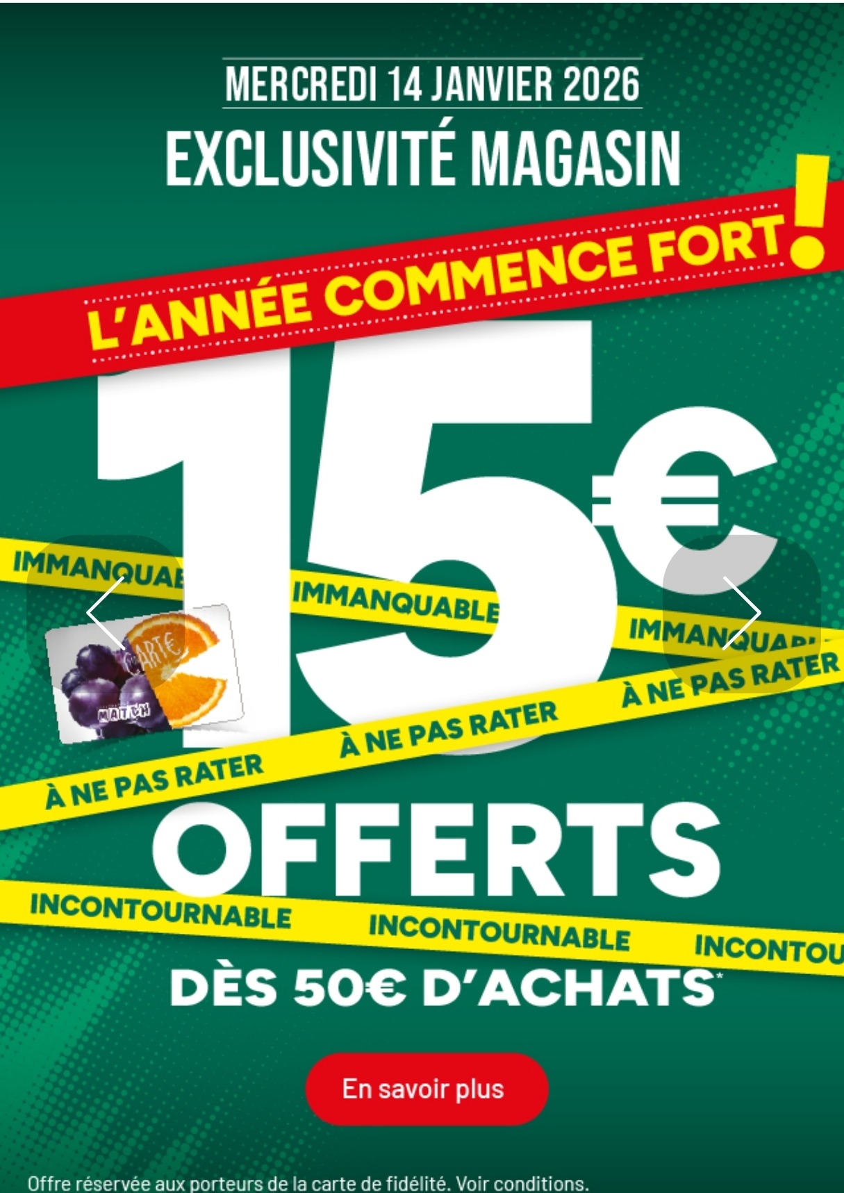 15 euro aangeboden vanaf aankoop 50 euro