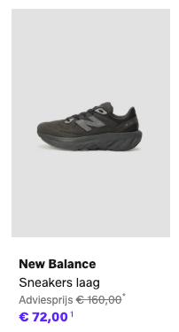 Hoge kortingen op merksneakers