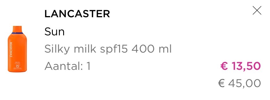 Lancaster Zonbeschermingsmelk -70%