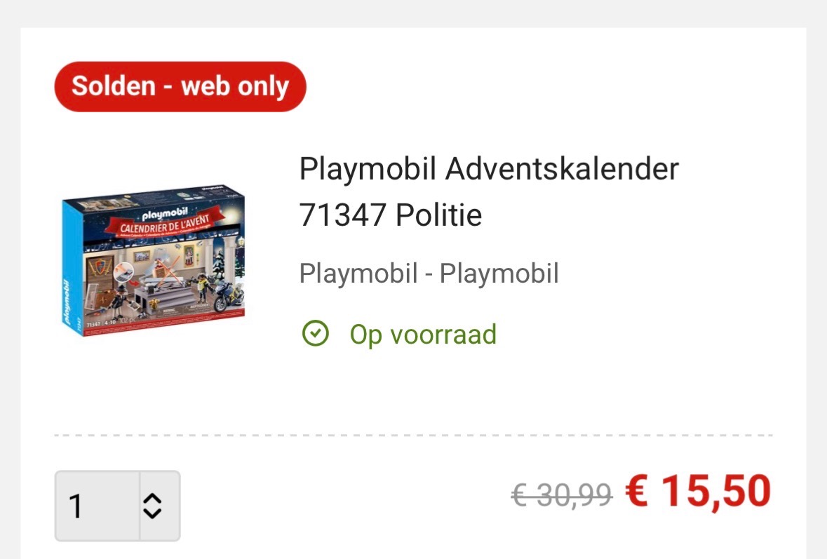 Adventskalender Politie museumdiefstal -50%