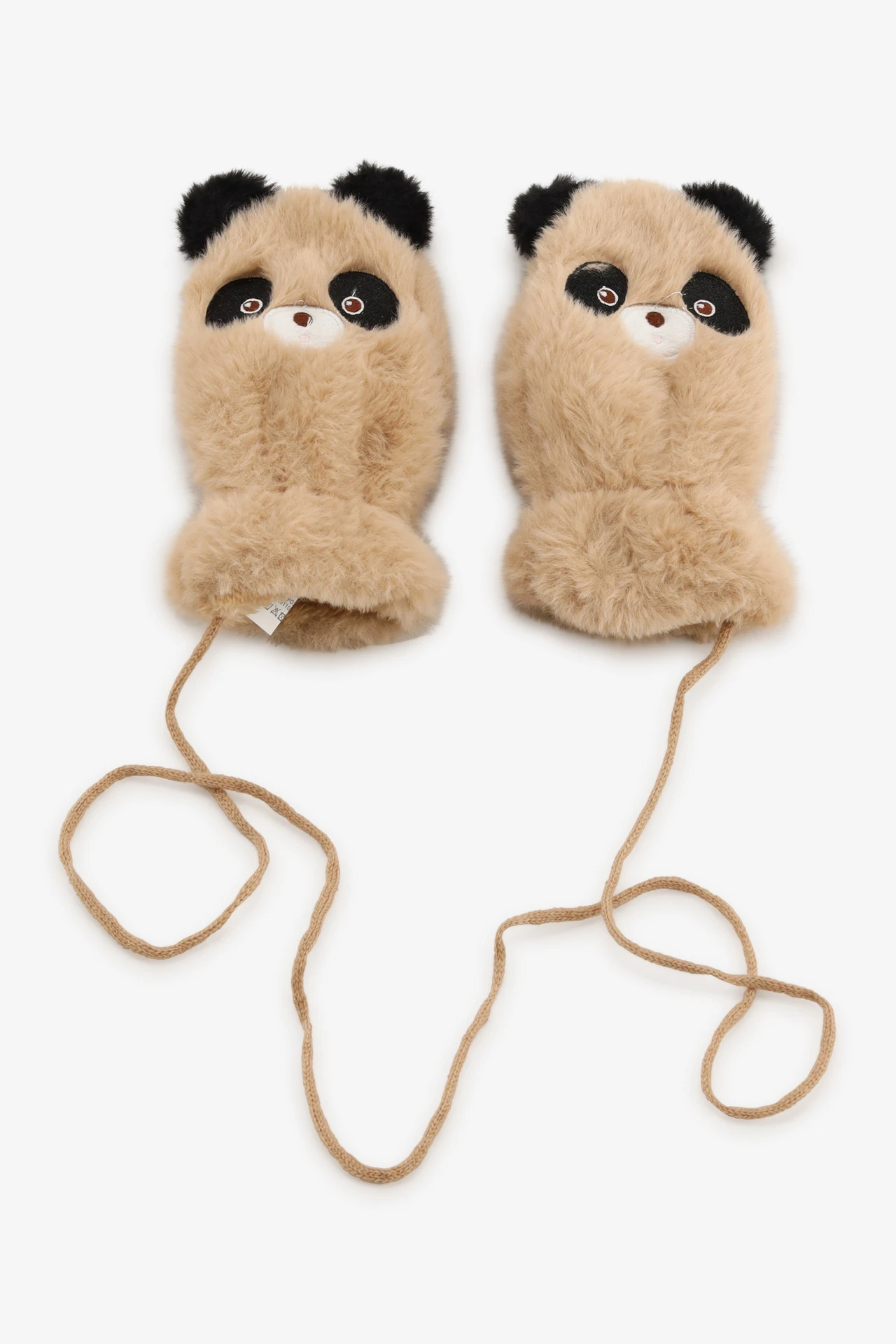 Beige faux fur wanten Panda -60%