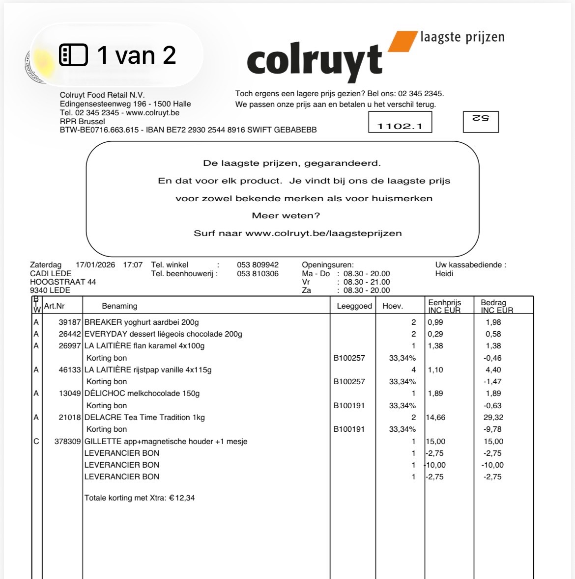 Delacre tea time 1 kg, la laitiere promo’s en Gillette labs apparaat voor slechts 5,00€