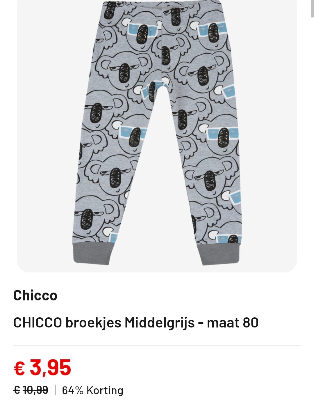 Chicco broekjes (verschillende prints) -64%