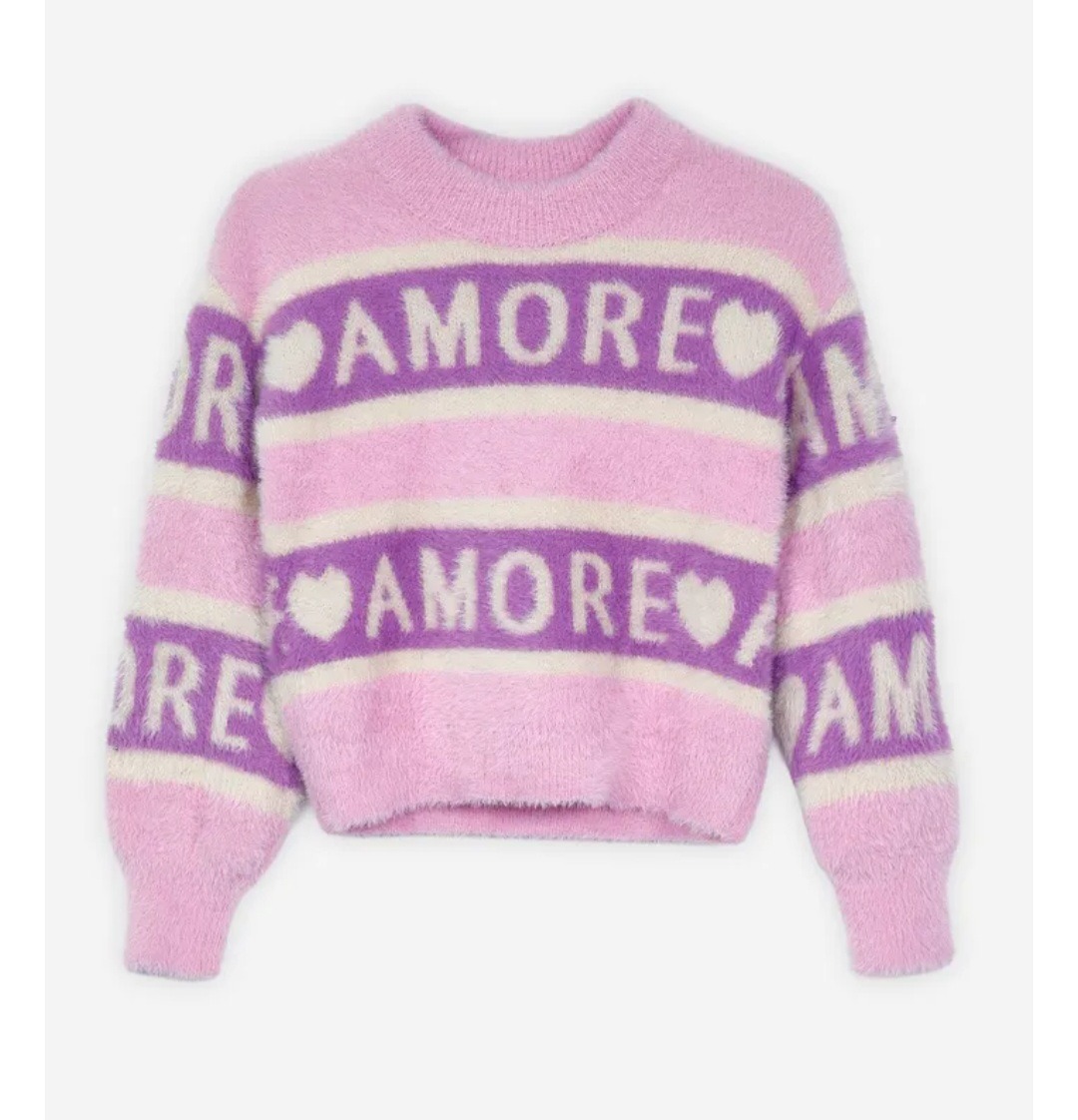 Kids trui fluffy amore -70%