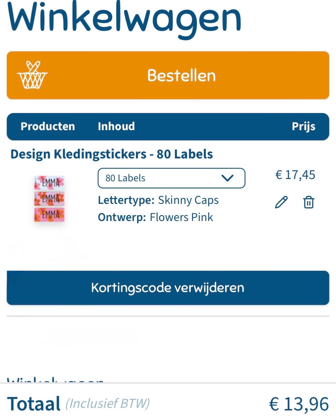 Kortingscode goedgemerkt