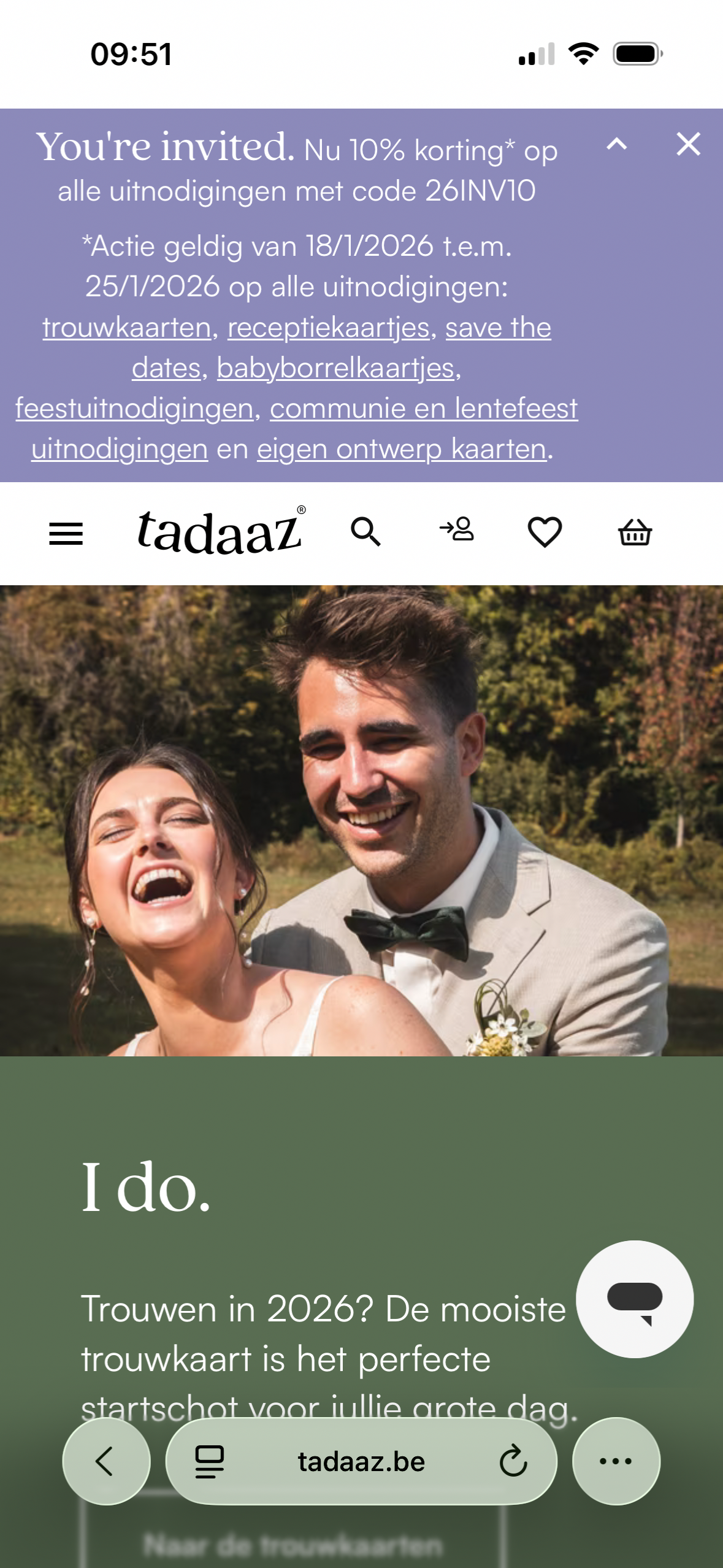 10% op uitnodigingen