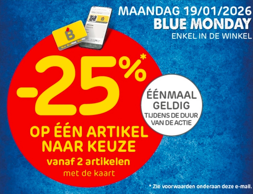 25% korting op een artikel naar keuze bij Brico