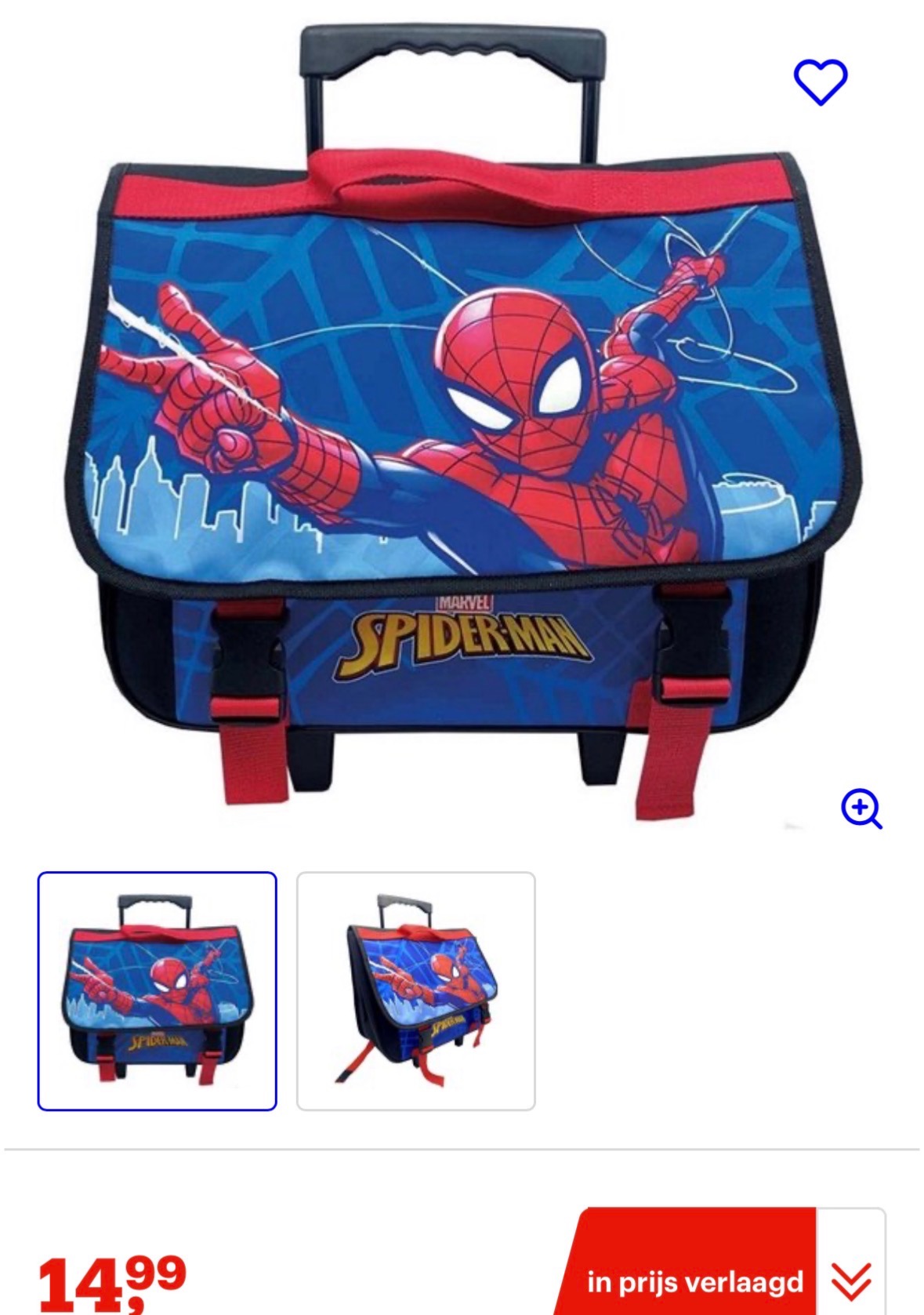 Spiderman boekentas