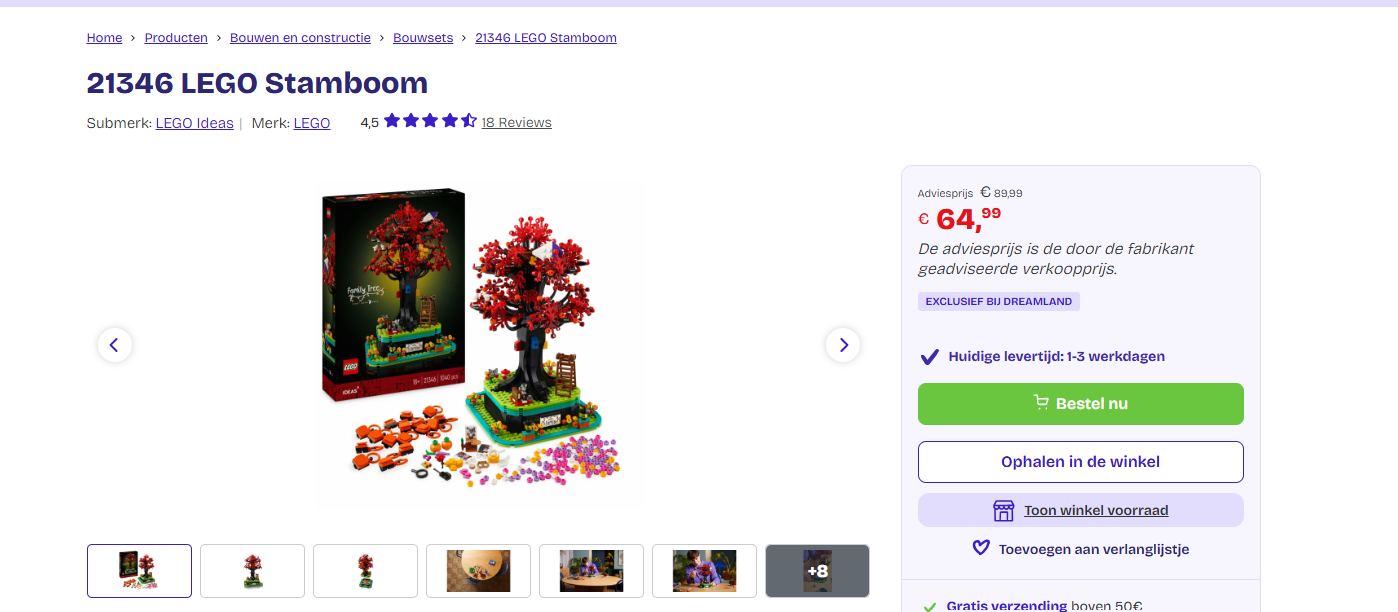 21346 LEGO Stamboom - laagste prijs ooit