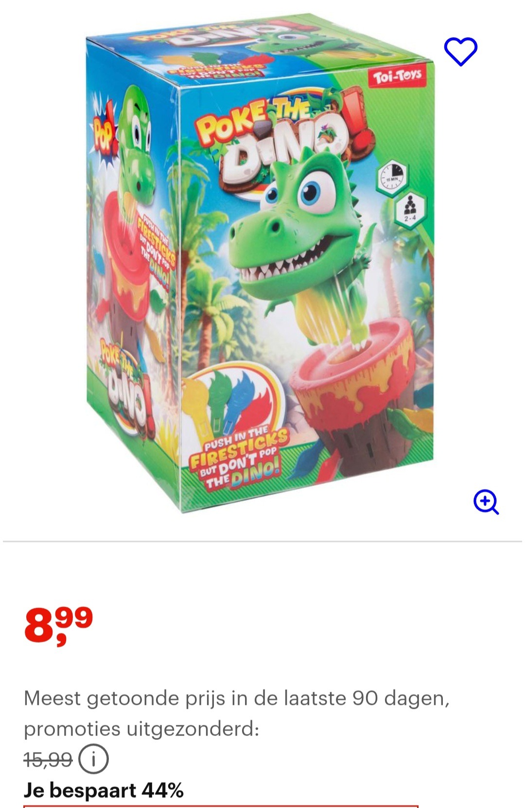 Prik de Dino Vulkaan Kinderspel -44%