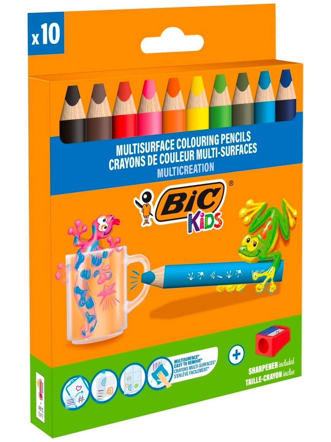 BIC Kids Multisurface Kleurpotloden 10 Stuks
