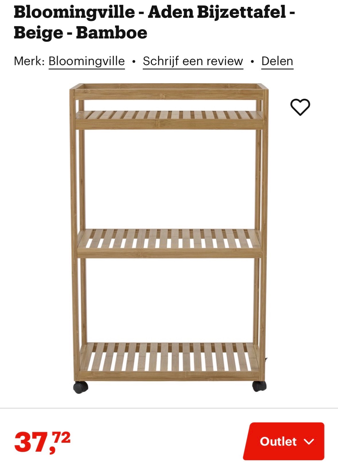 Bloomingville Bijzettafel