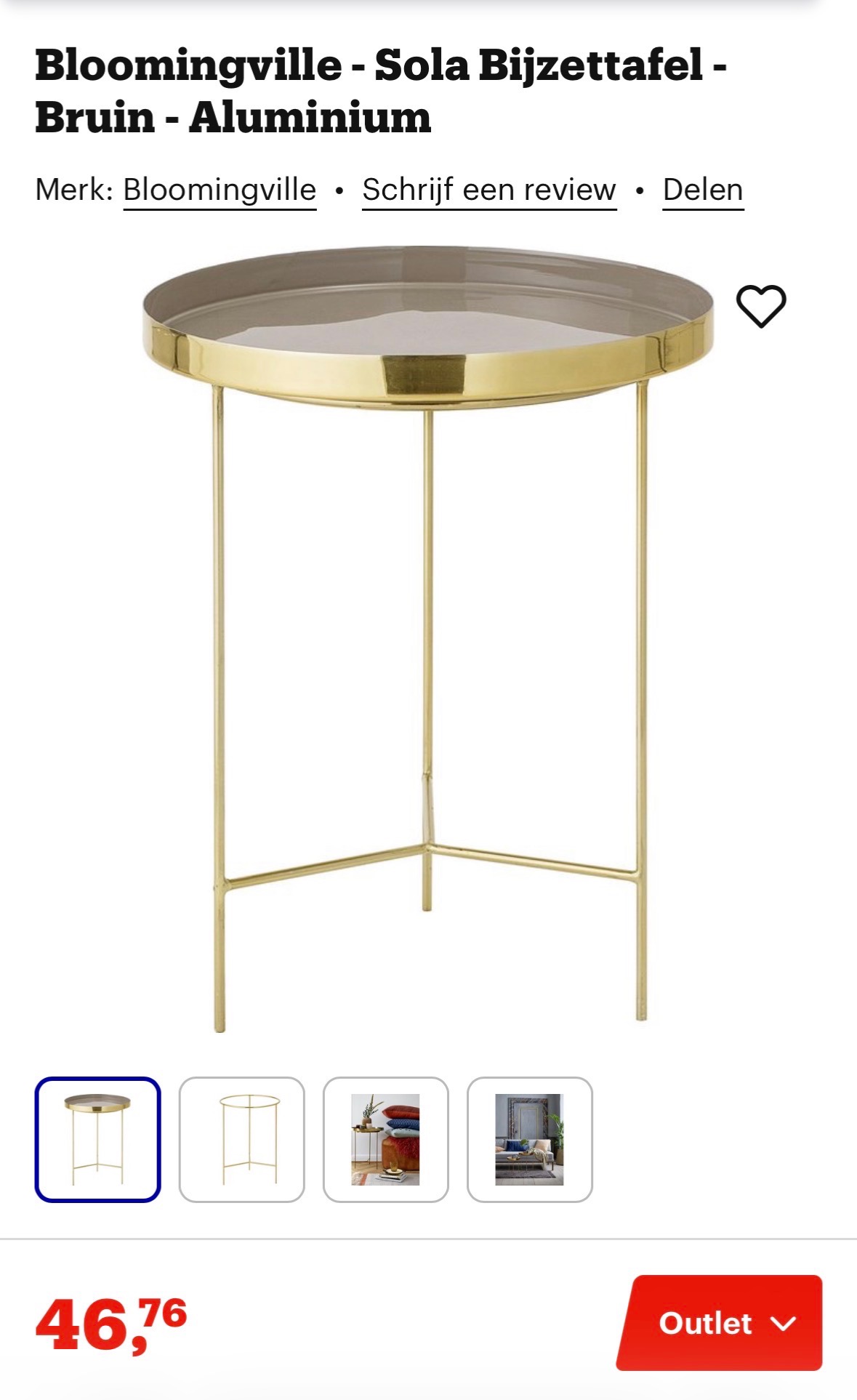 Bloomingville Bijzettafel