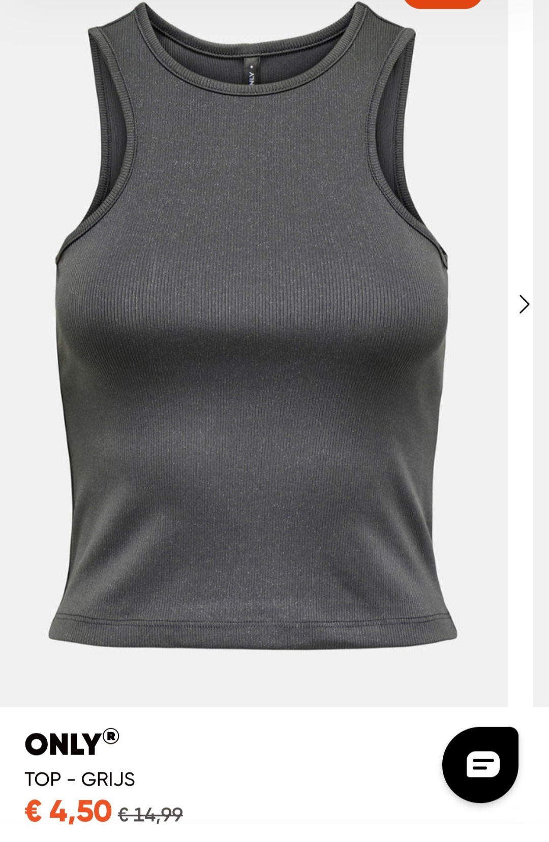 Only grijze top maat XS-70%