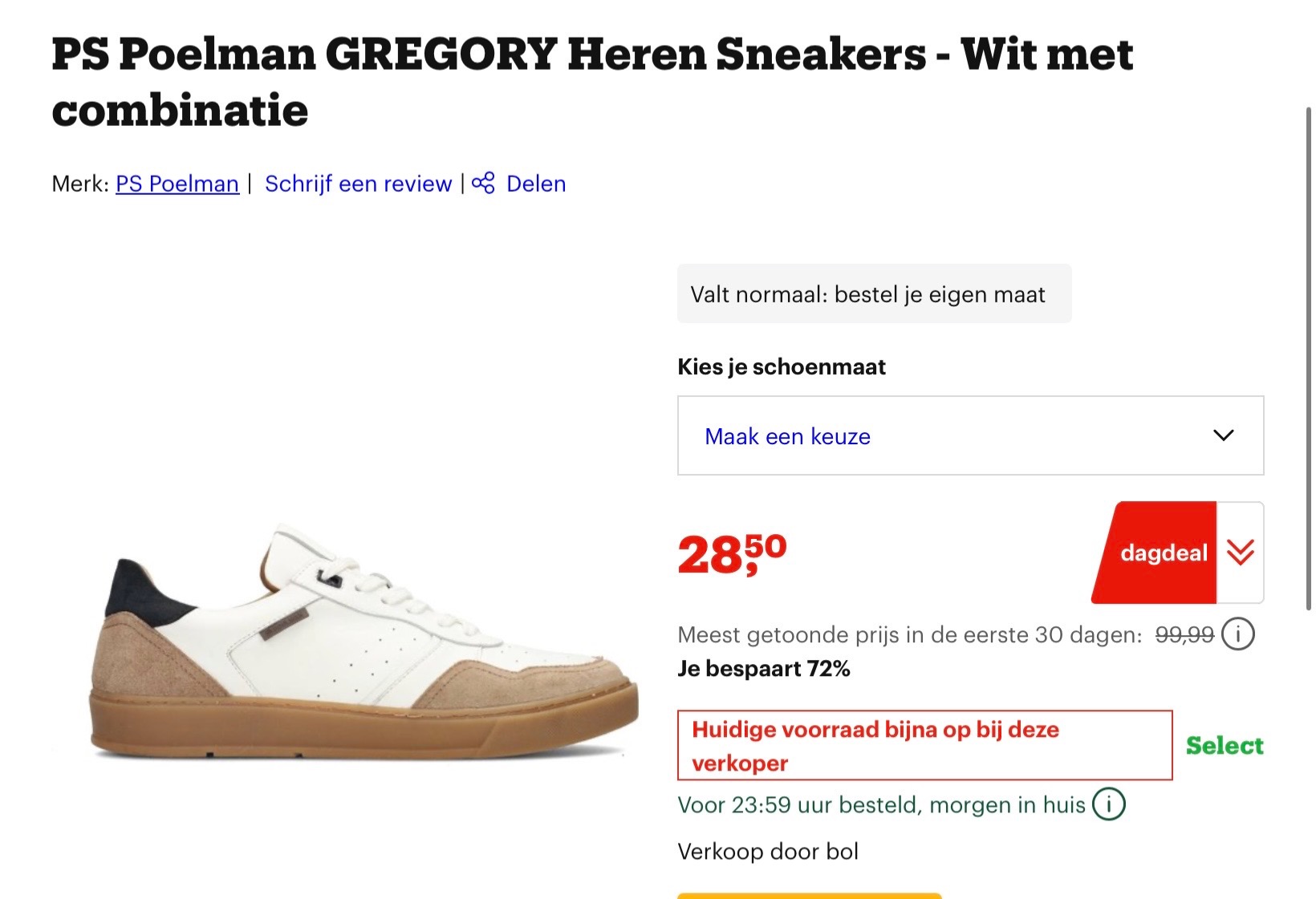 Poelman heren sneakers tot -72%