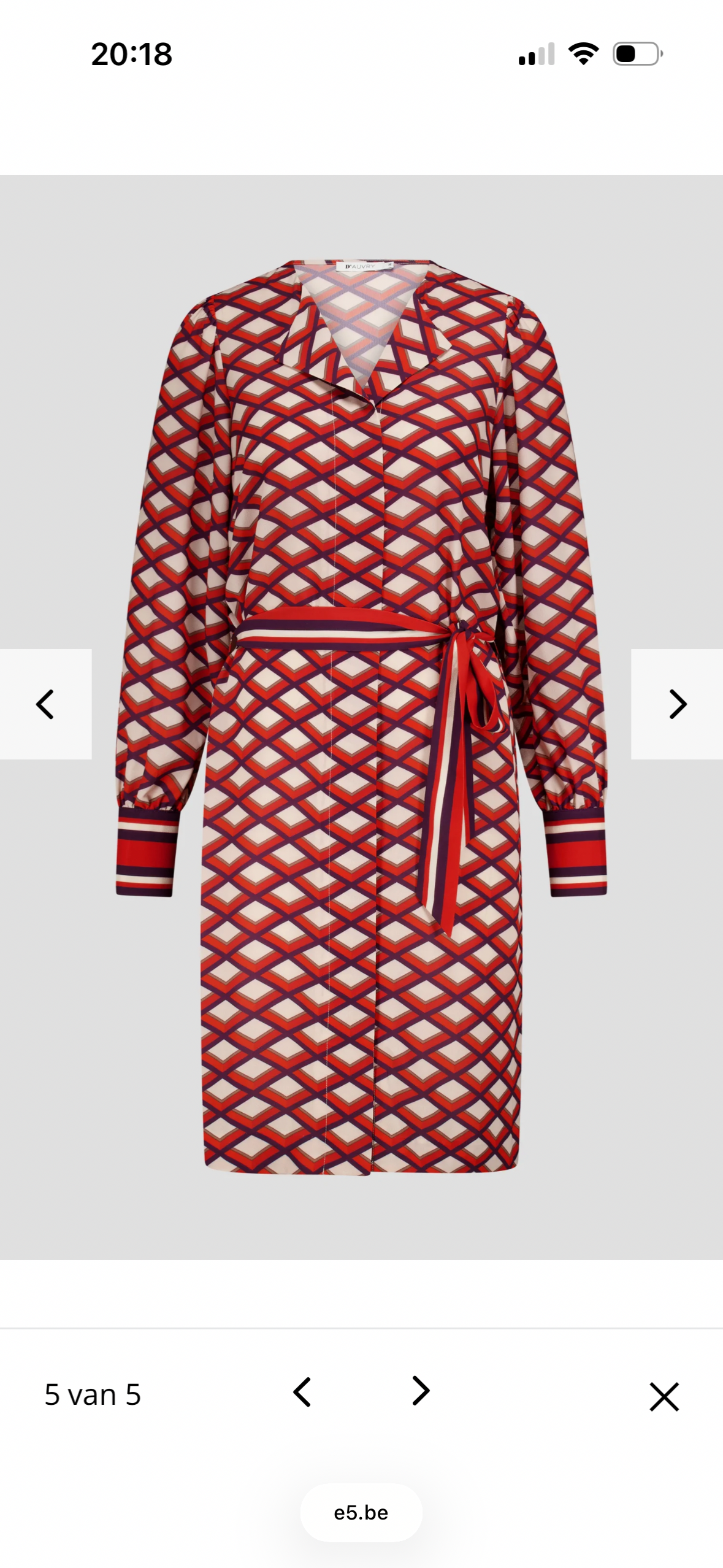 Kleedje met geometrische print -70%