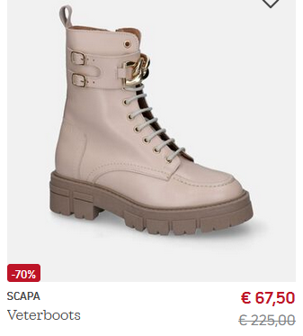 70% korting op Scapa veterboots