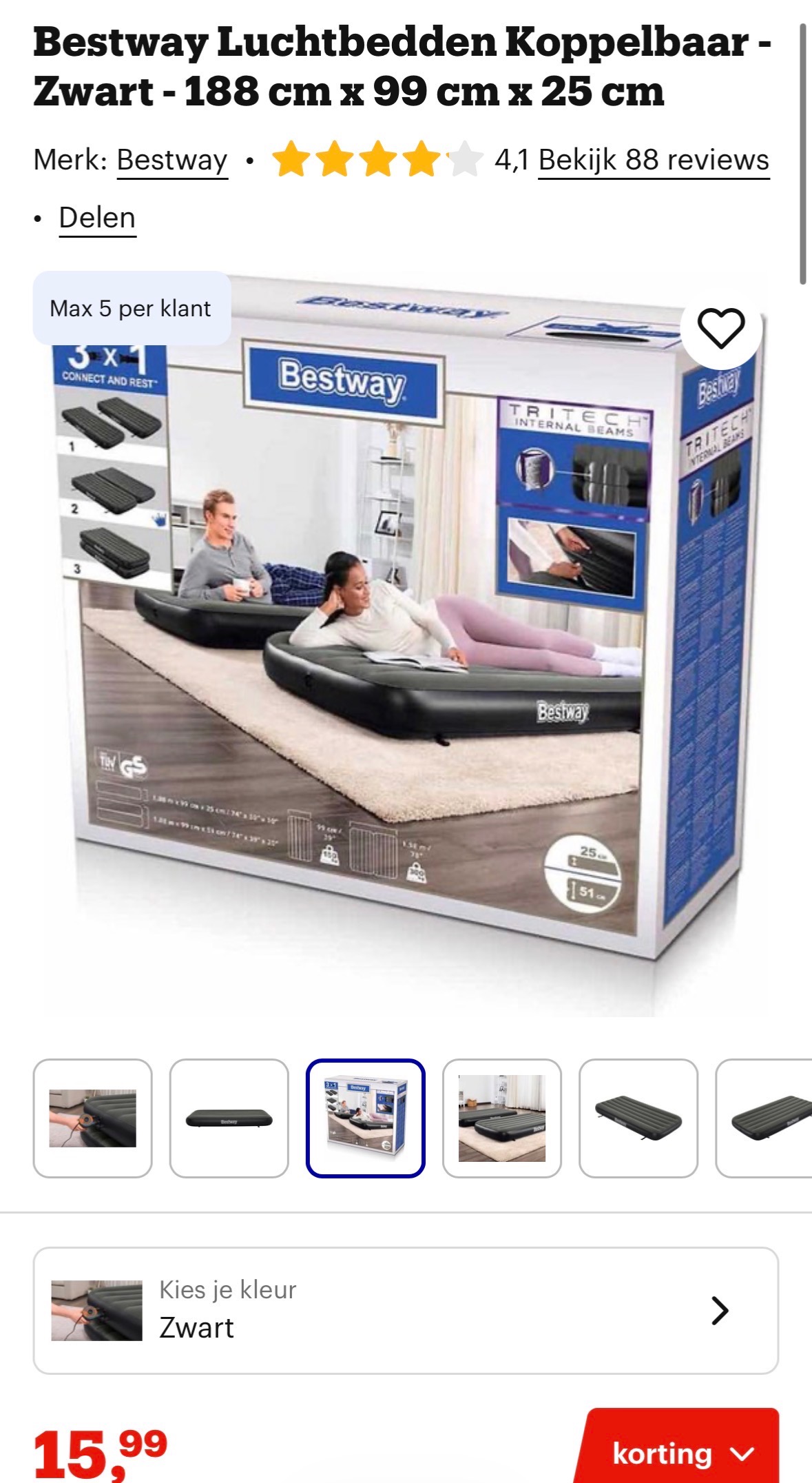 Bestway Luchtbed 3-in-1