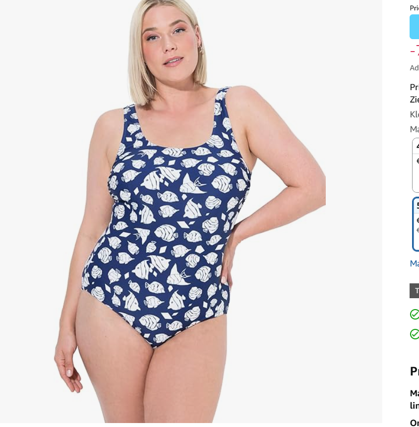 Ulla Popken badpak voor 9.52€