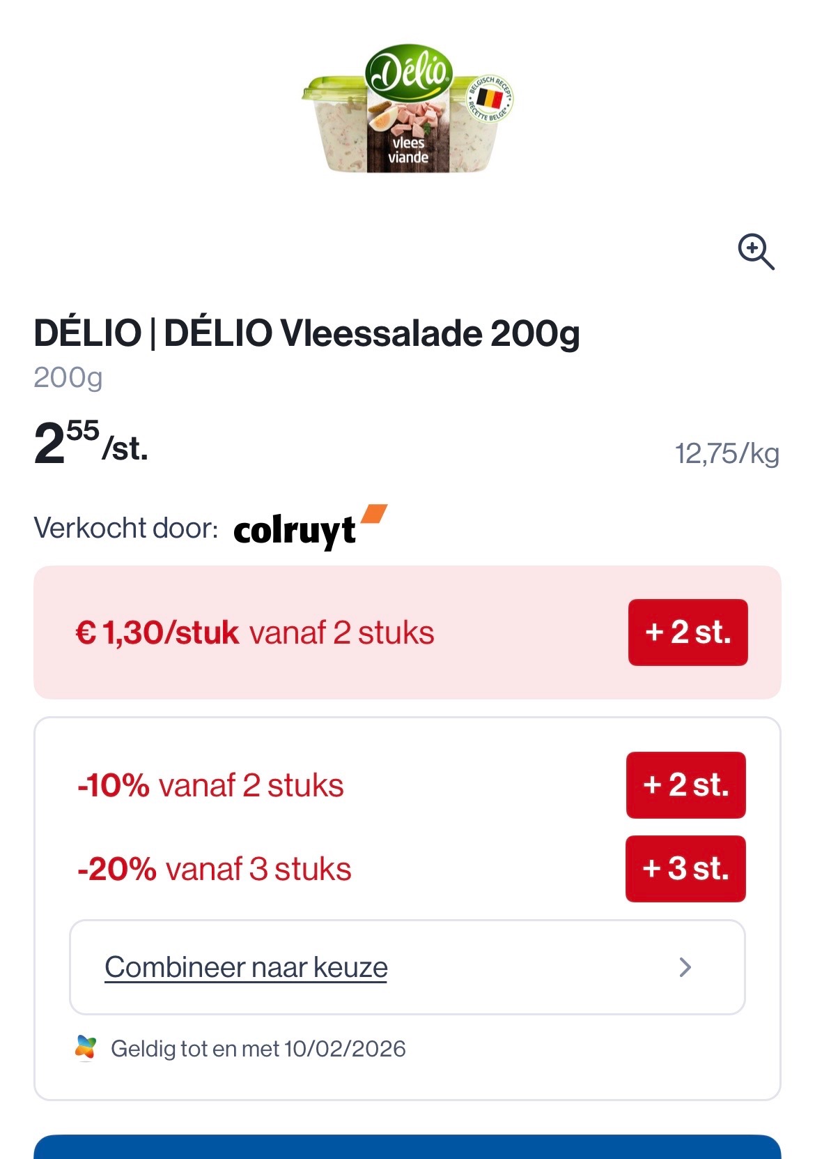 Delio salades in promo bij Collect en go