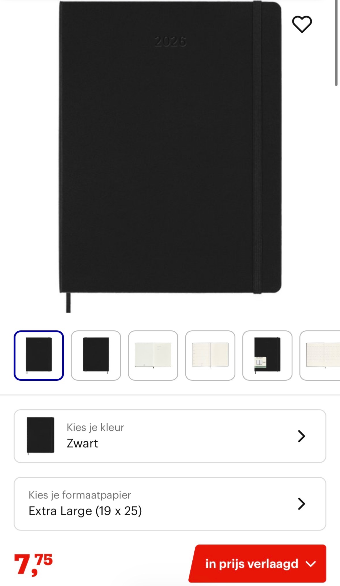 Moleskine 12 Maanden Agenda -70%
