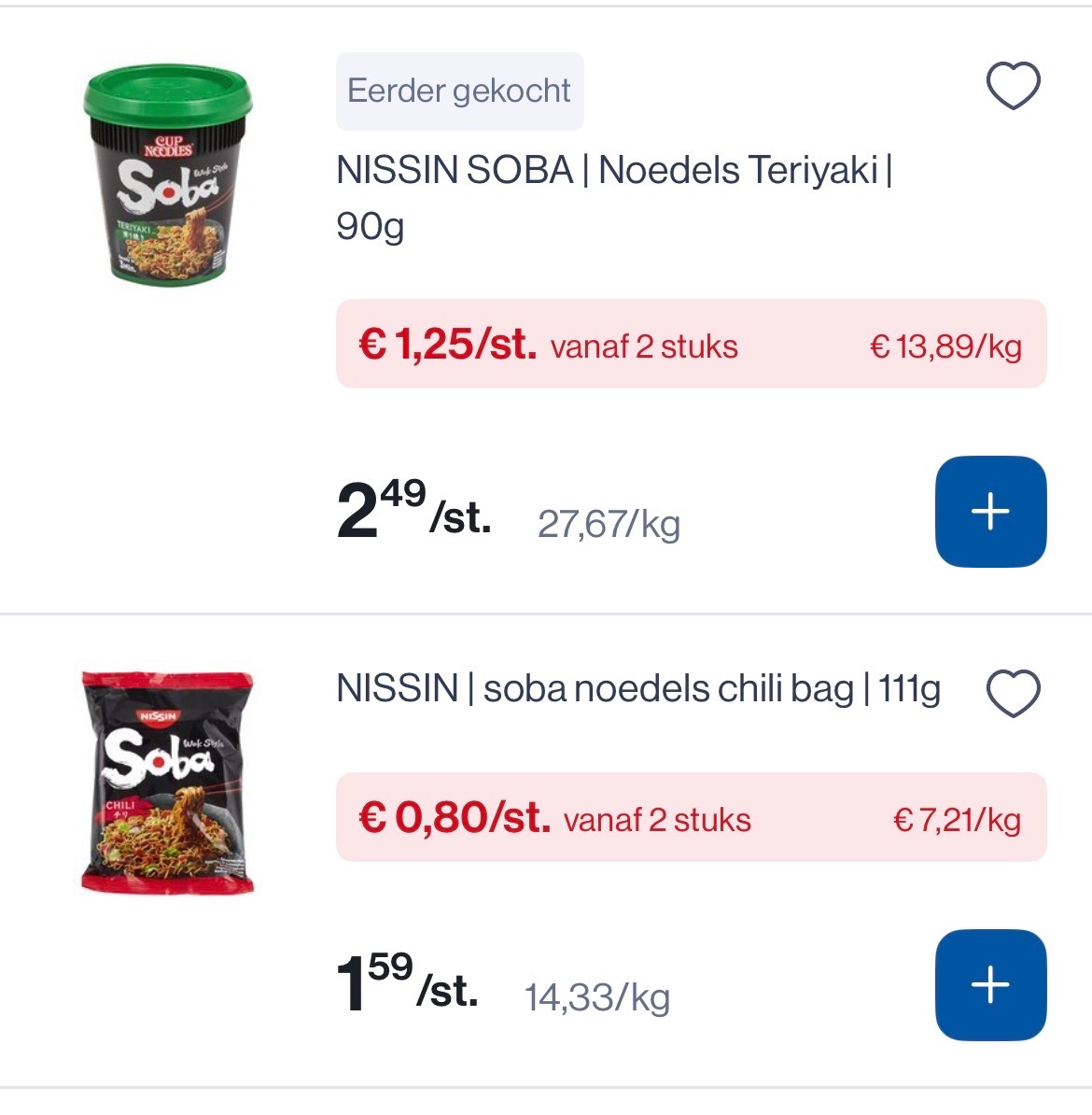 Nissin Soba noedels -50%