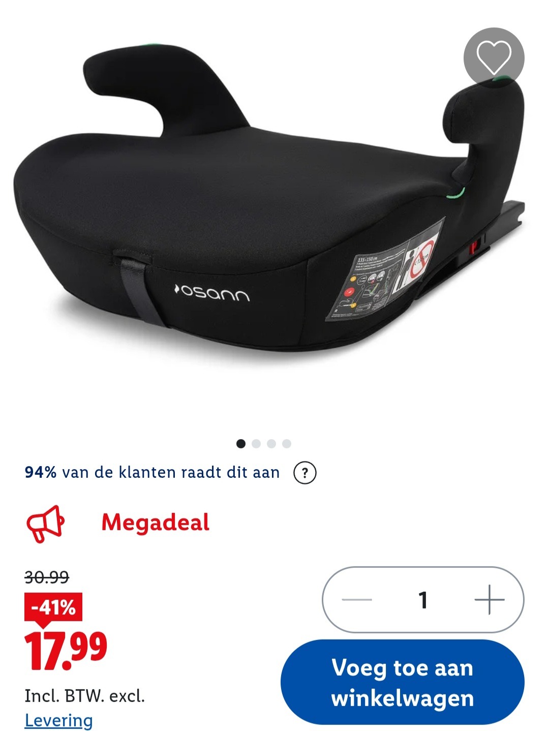 Zitverhoger auto Boost Isofix -41%