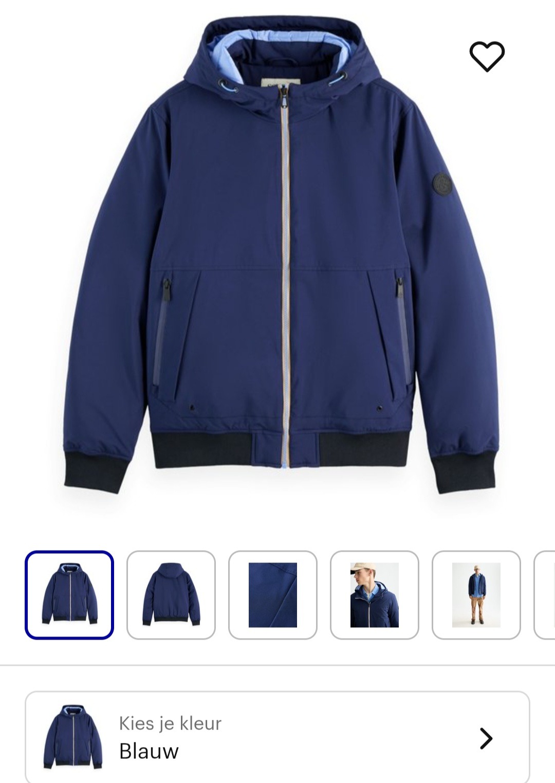 Scotch & Soda blauwe jas -60%