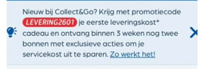 Gratis eerste levering bij Collect en go