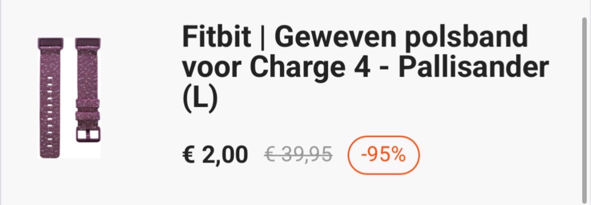 Fitbit polsband voor Charge 4 -95%