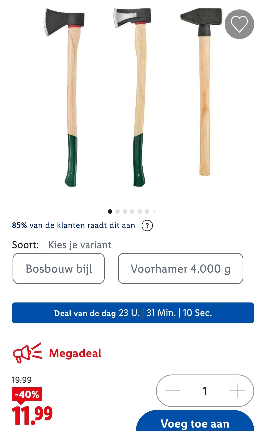 Bijl -40%