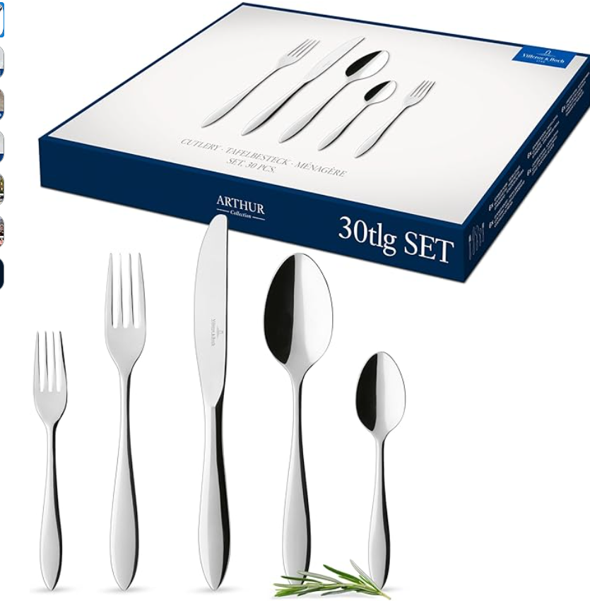 -60% op Villeroy & Boch Arthur geborsteld tafelbestek 30-delig