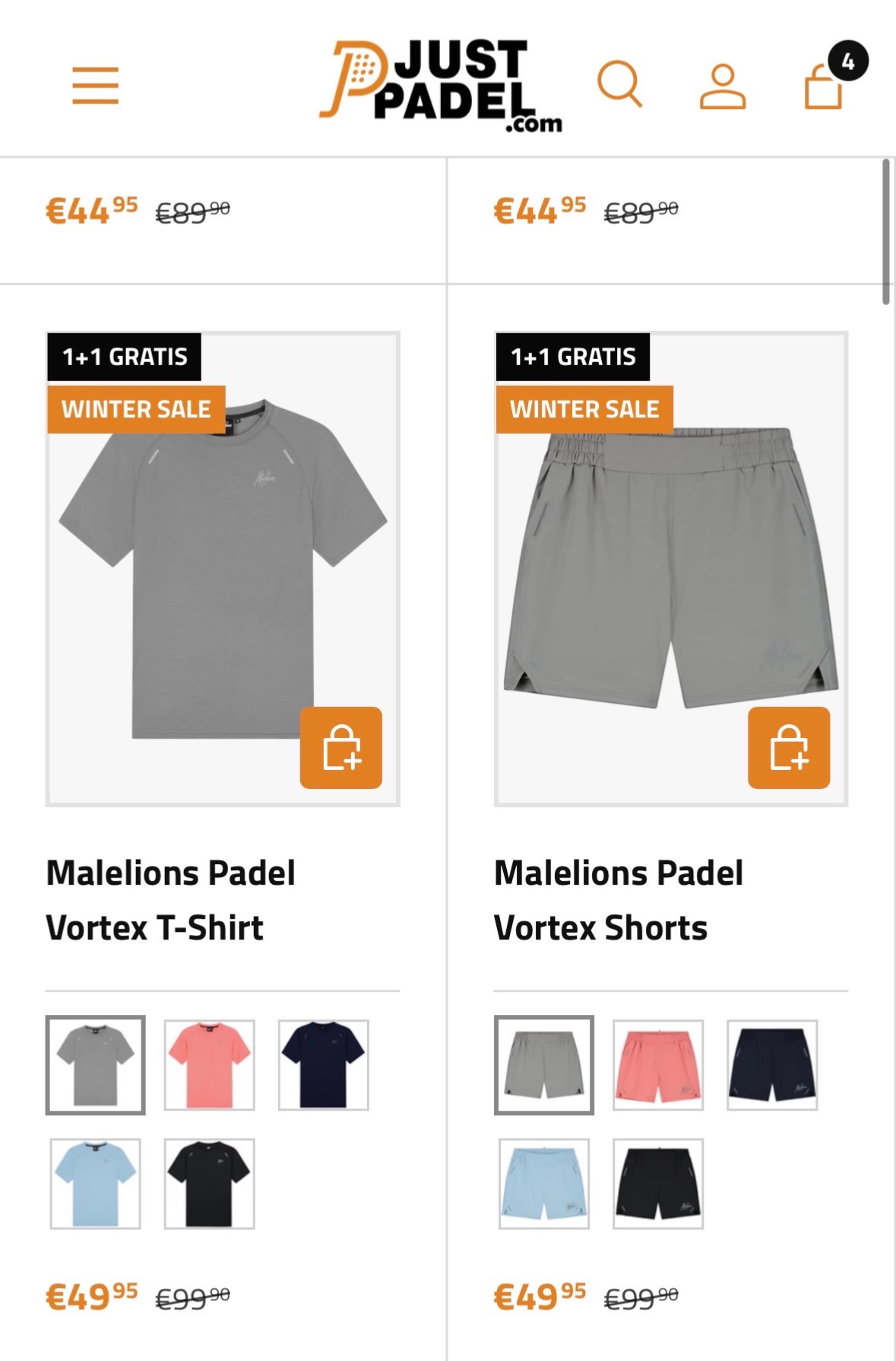 1 + 1 op sportkleding