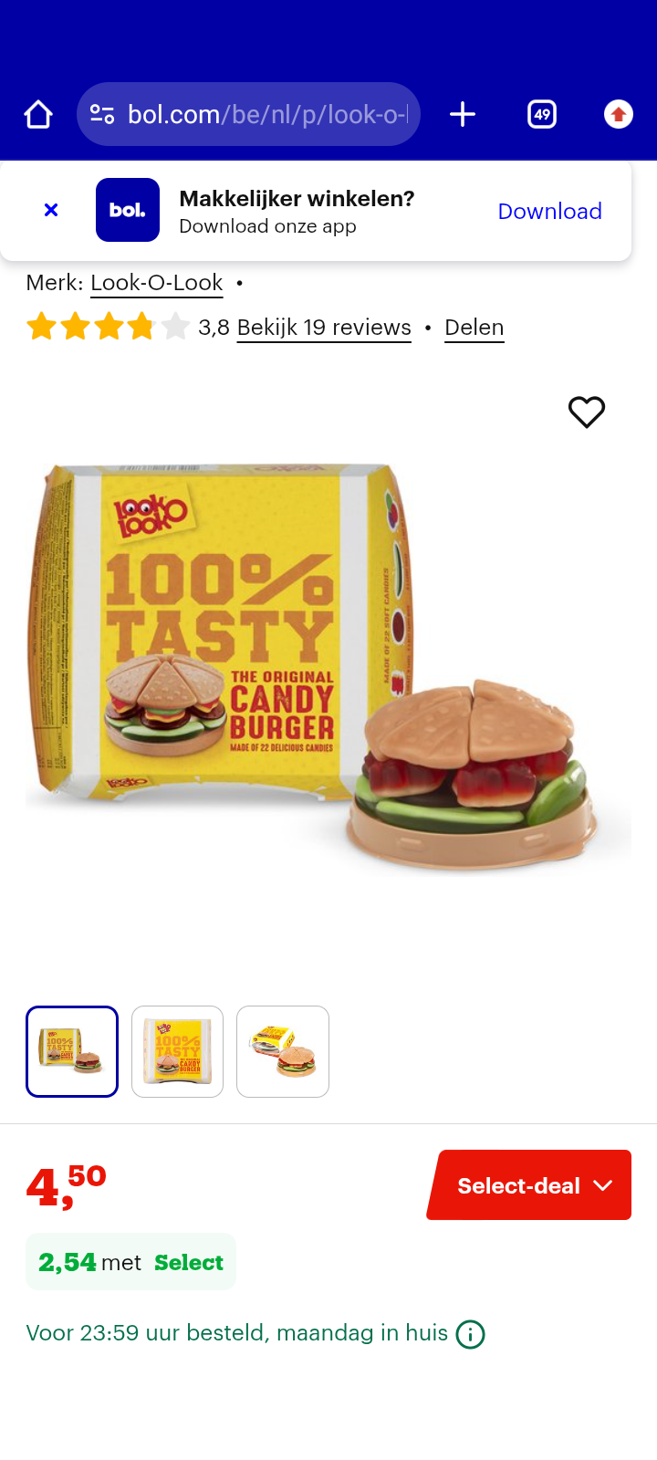 Look o Look snoepburger goedkoop bij Bol & Kruidvat