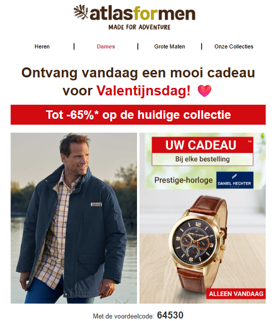Atlas for men: gratis horloge