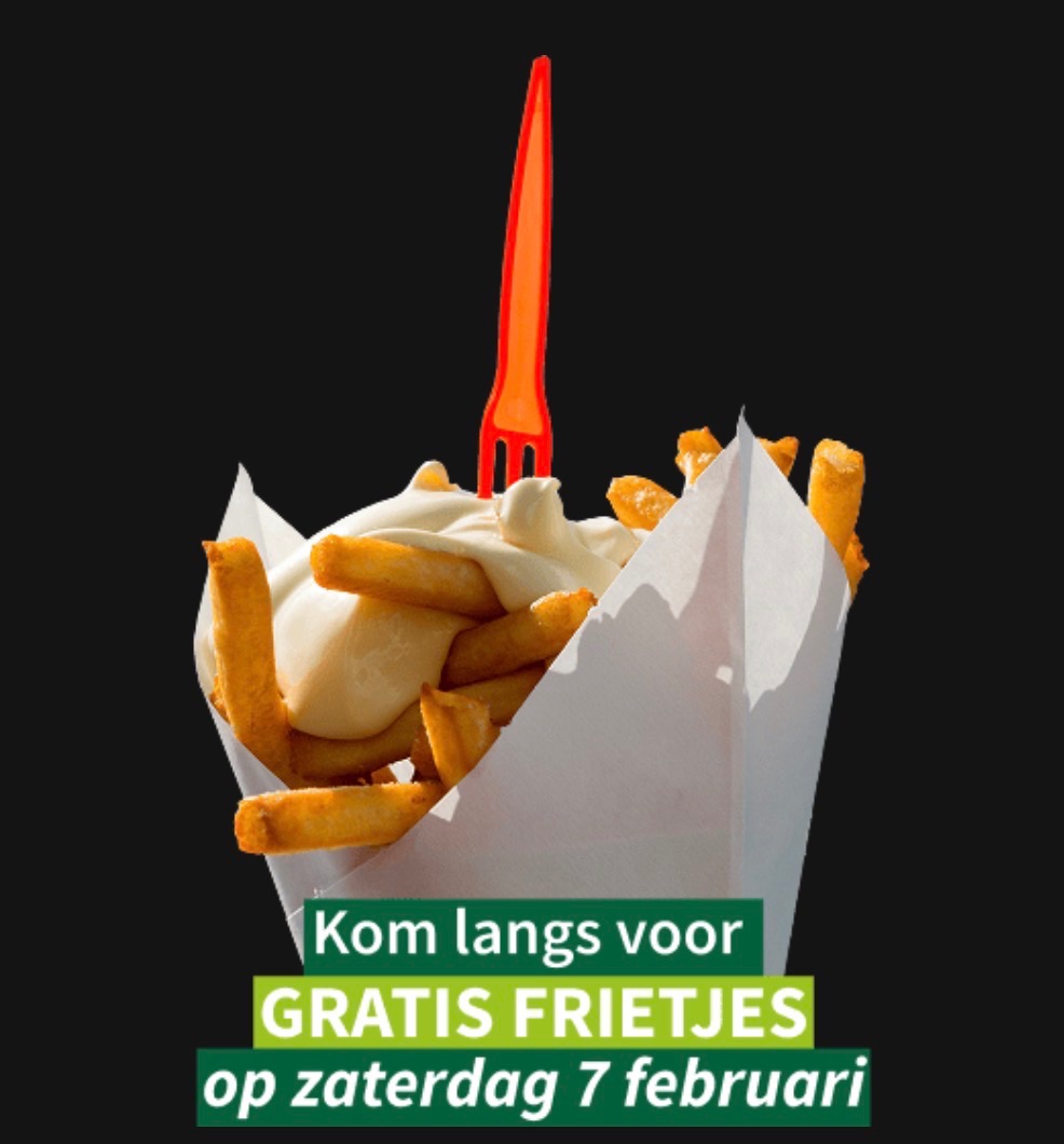 Gratis frietjes 7/2 bij Horta