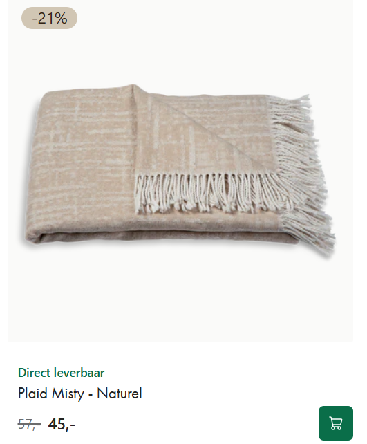 -21% op plaids bij Atmooz