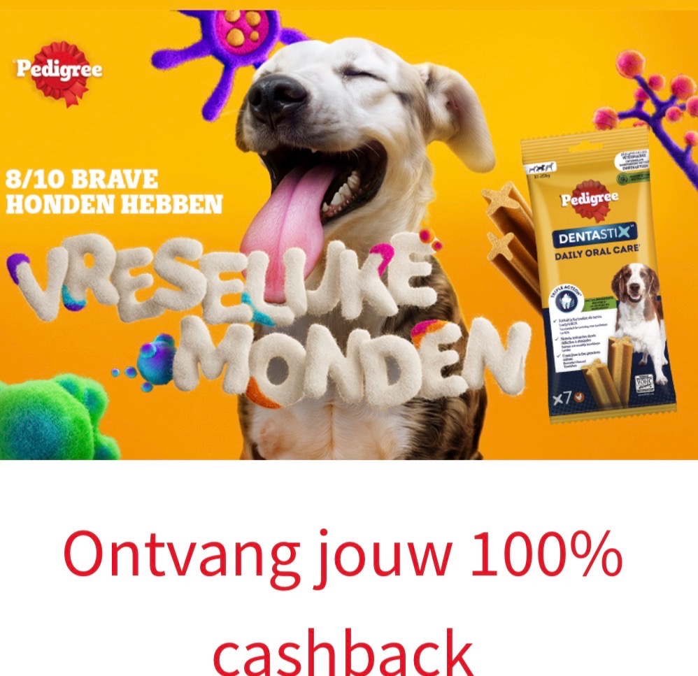 100% cashback enkel voor volgers uit Nederland