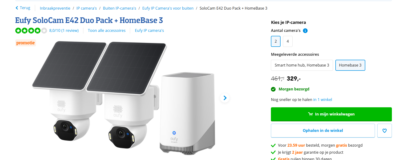 Beveiligingscamera: Eufy SoloCam E42 Duo Pack + HomeBase 3
