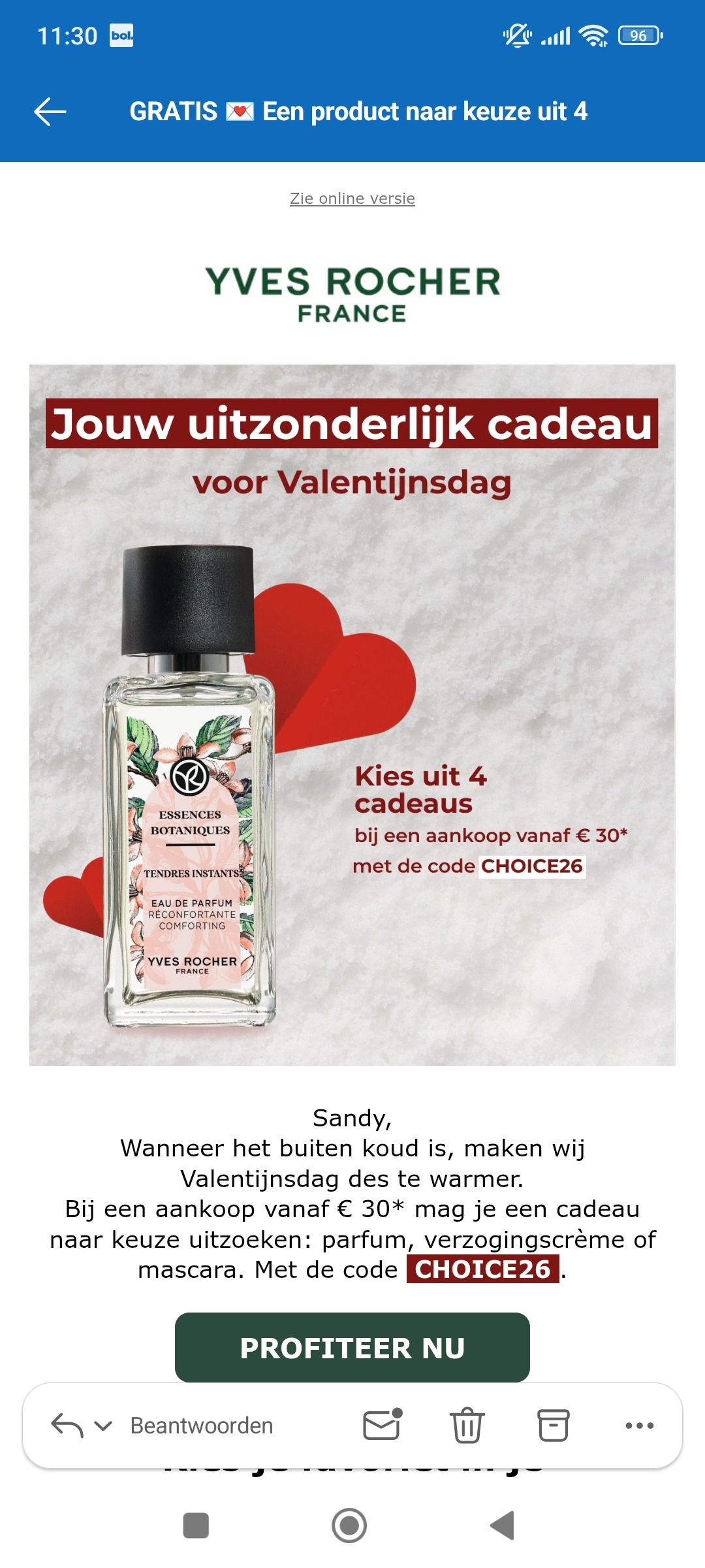 Yves Rocher: geschenk naar keuze