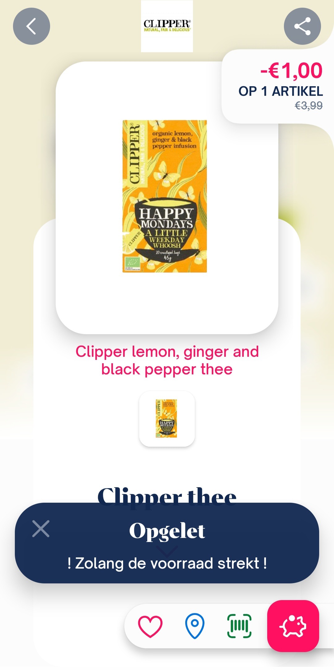 -€1 clipper thee
