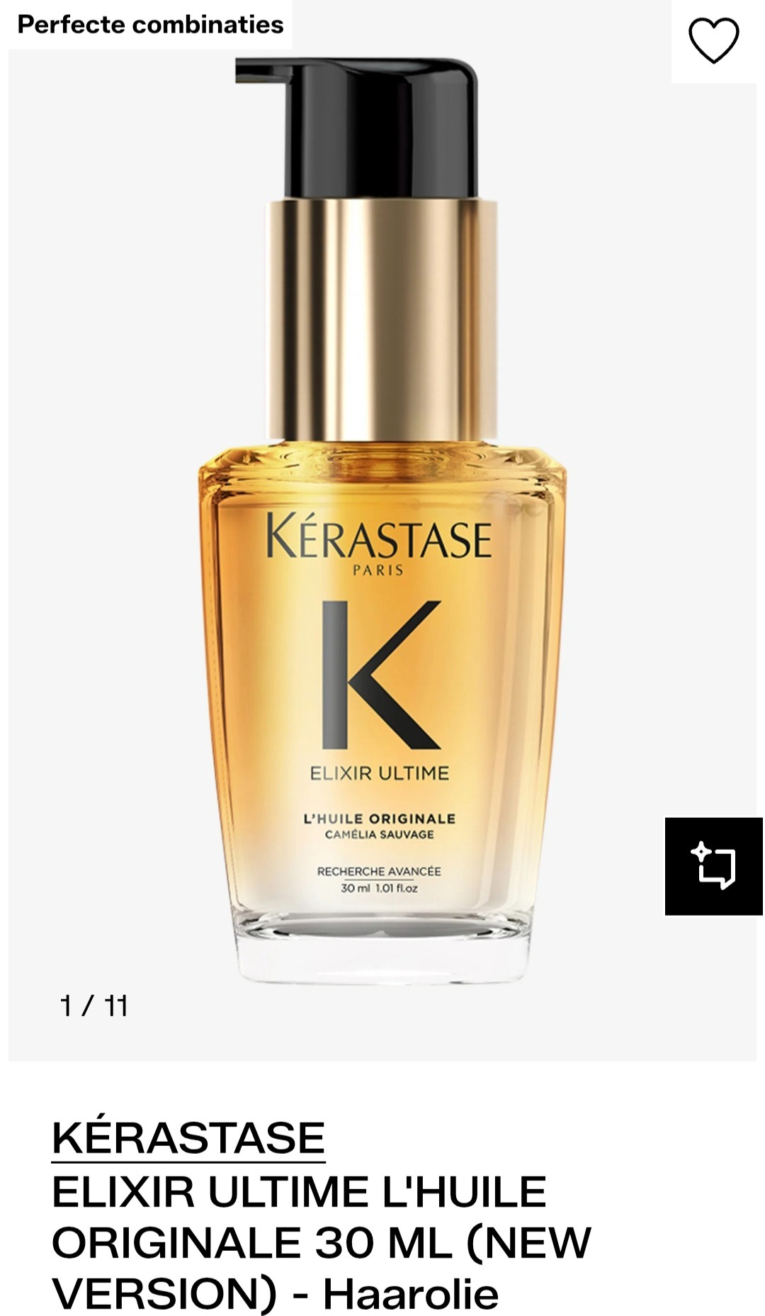 KÉRASTASE ELIXIR ULTIME L'HUILE ORIGINALE 30 ML (NEW VERSION) - Haarolie